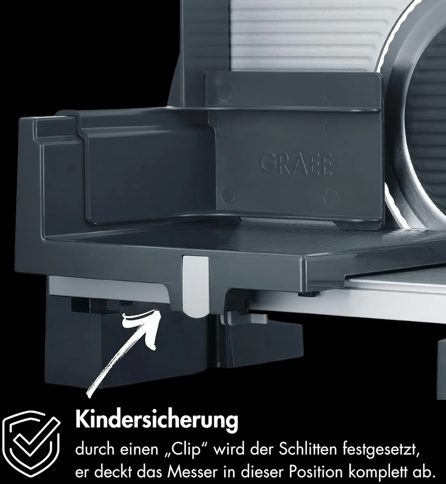Graef universali elektrinė pjaustyklė 170 W, metalinis korpusas, 170 mm nerūdijančio plieno pjovimo diskas, G50
