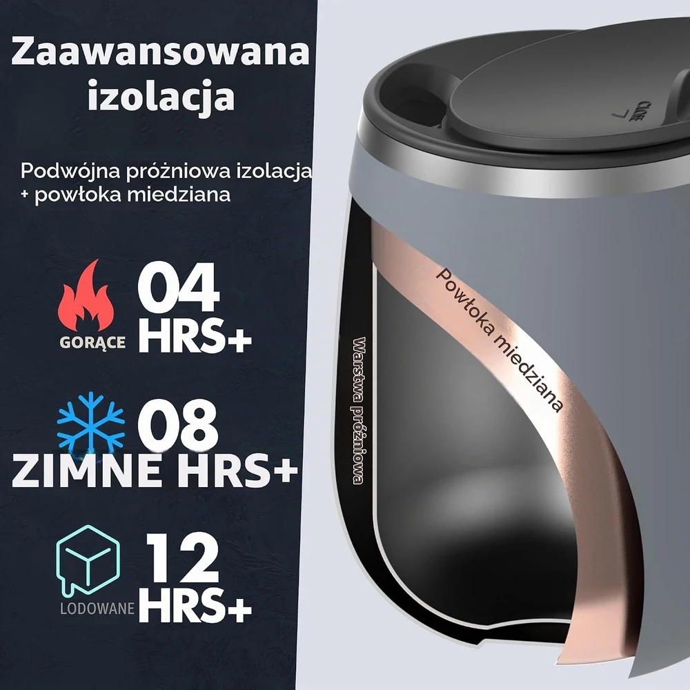 Grandties termopuodelis su rankena, 460 ml, dvigubų sienelių, ZL003214811