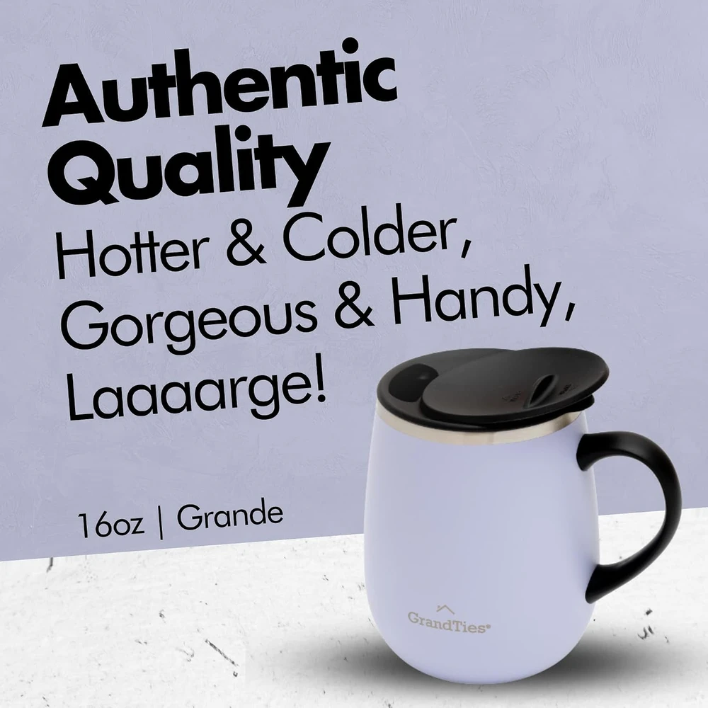 Grandties termopuodelis su rankena, 460 ml, dvigubų sienelių, ZL003214811