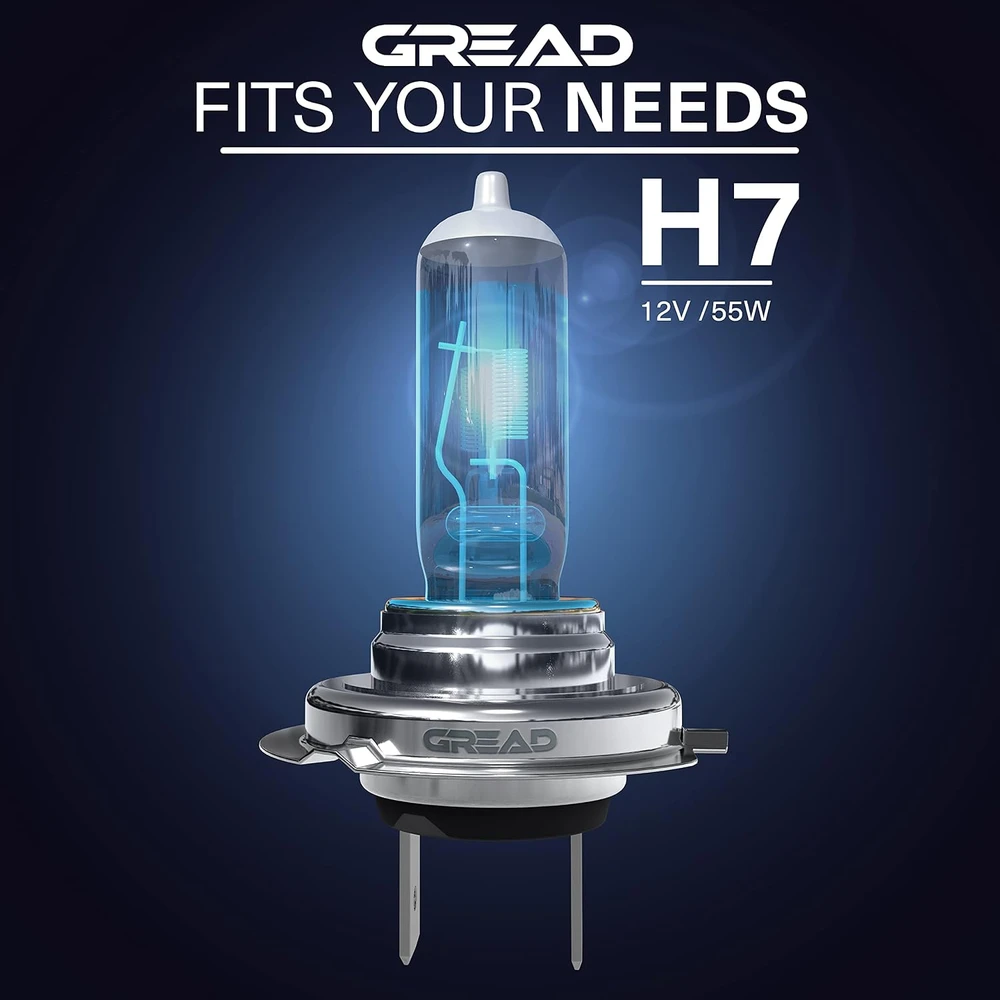 Gread halogeninės automobilio lemputės H7 55 W 8500 K, 2 vnt., H7-55W