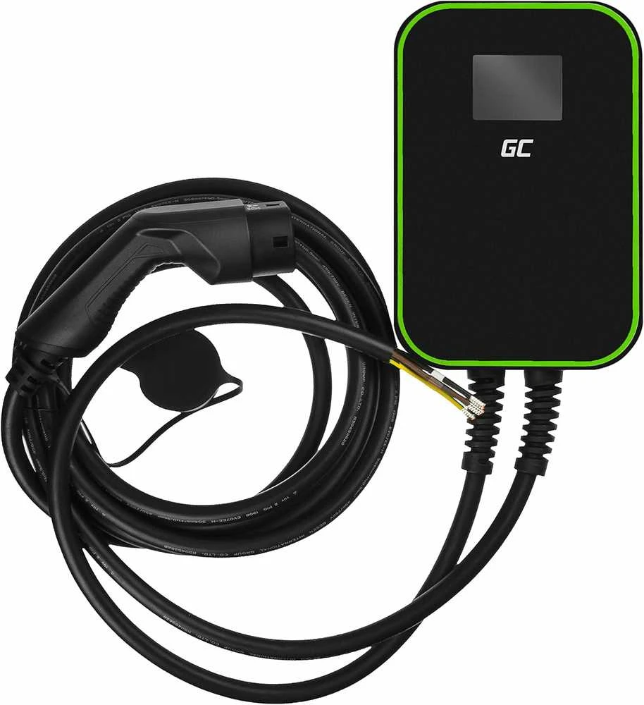 GREENCELL įkroviklis Wallbox GC EV PowerBox 22kW su 2 tipo laidu, skirtas elektromobiliams ir Plug-In hibridams įkrauti