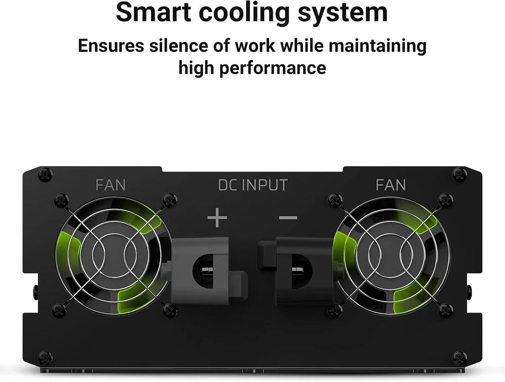 Inverteris 12V/230V 1500W/3000W sinusinė išėjimo įtampa Green Cell