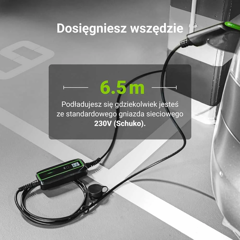 Green Cell Žalias Cell Kabelis Žalias Cell GC Type 2 22 kW 5 metrų, skirtas įkrauti elektromobilius