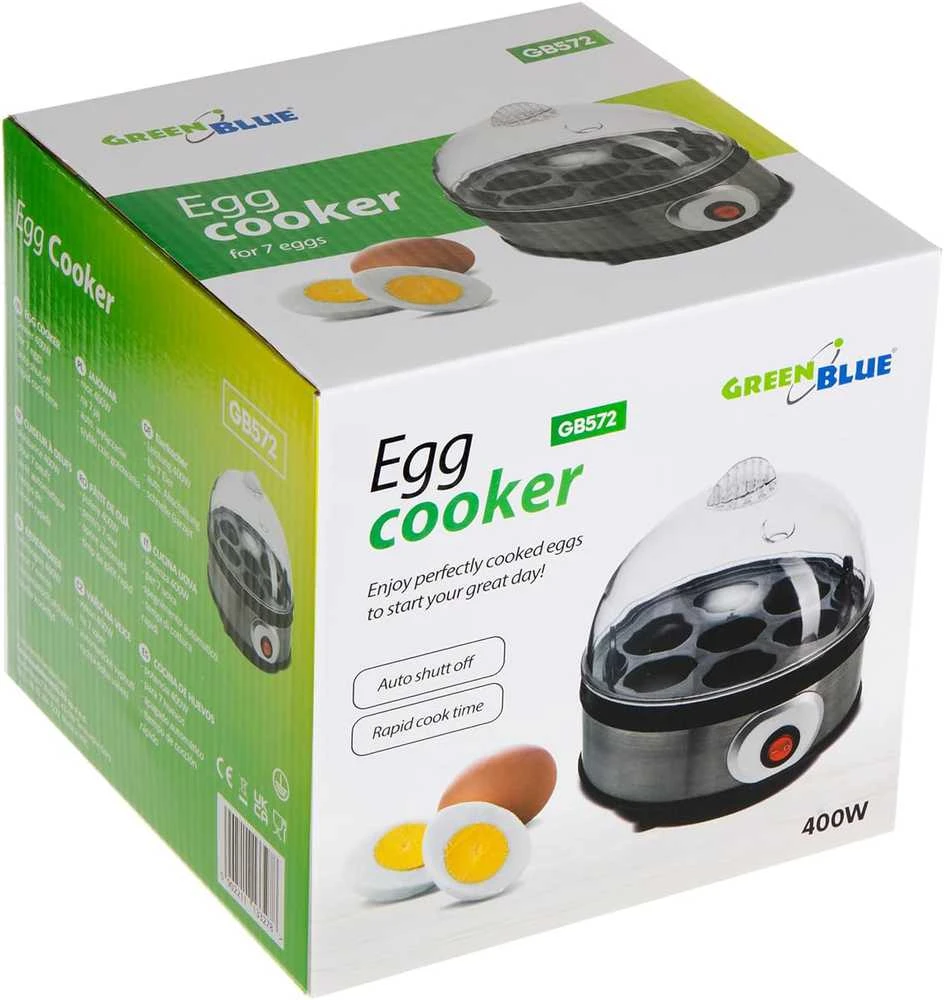 GreenBlue Žalias Mėlyna elektrinis kiaušinių virimo aparatas, talpa 1–7 kiaušiniai, 400 W, GB572