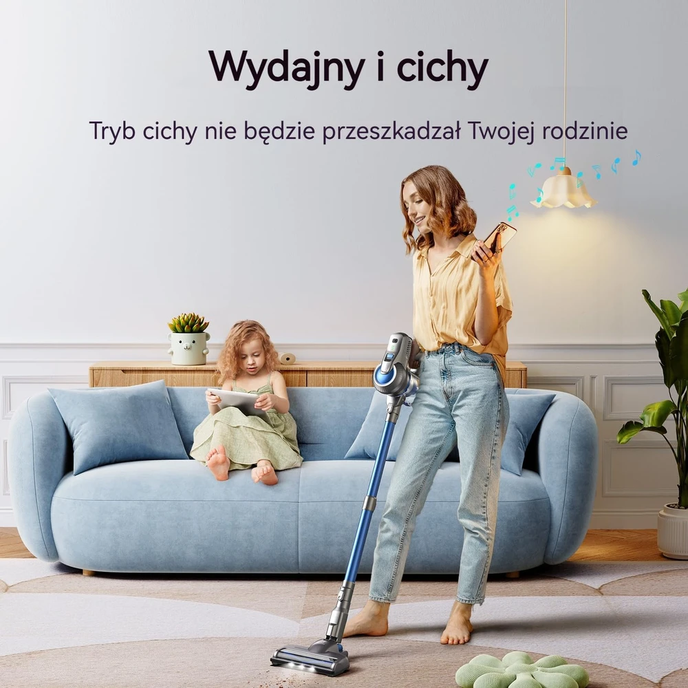 Greenote belaidis vertikalus dulkių siurblys 23 kPa, 190 W, HEPA, Honor