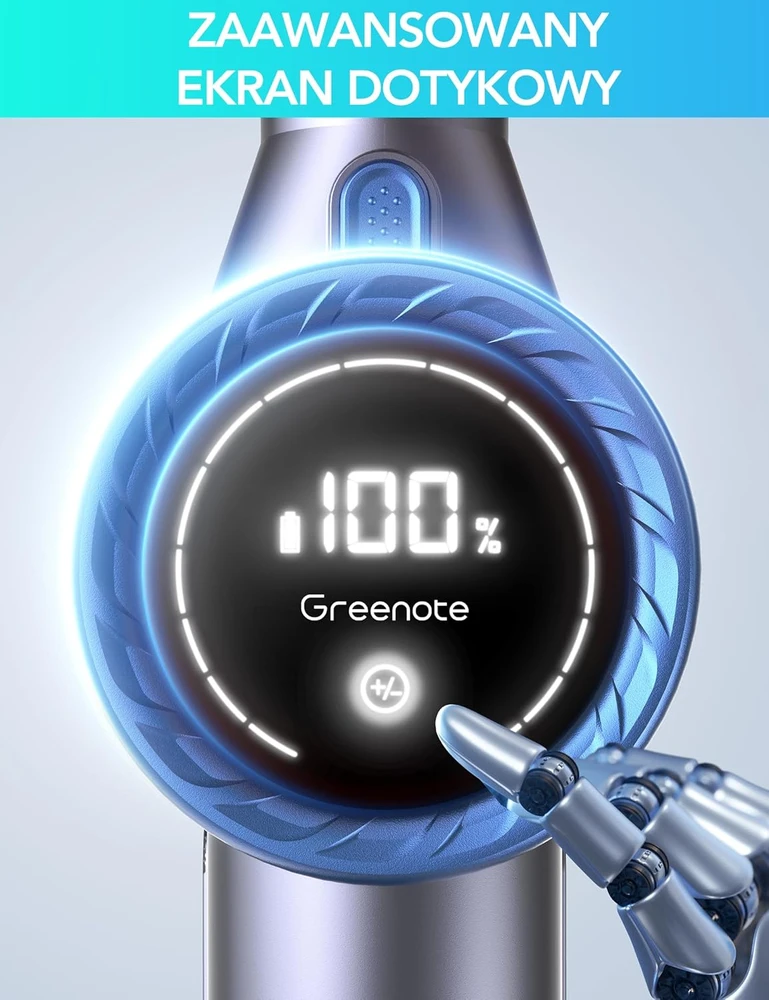 Greenote belaidis vertikalus dulkių siurblys 480 W, 33 kPa, iki 55 min., GSC60