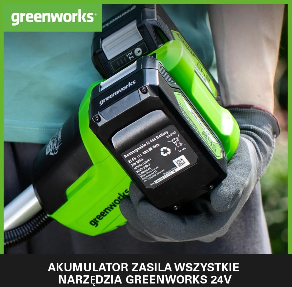 Akumuliatorius Greenworks GSK24B4; 24 V; 4,0 Ah; Li-ion + pakrovėjas
