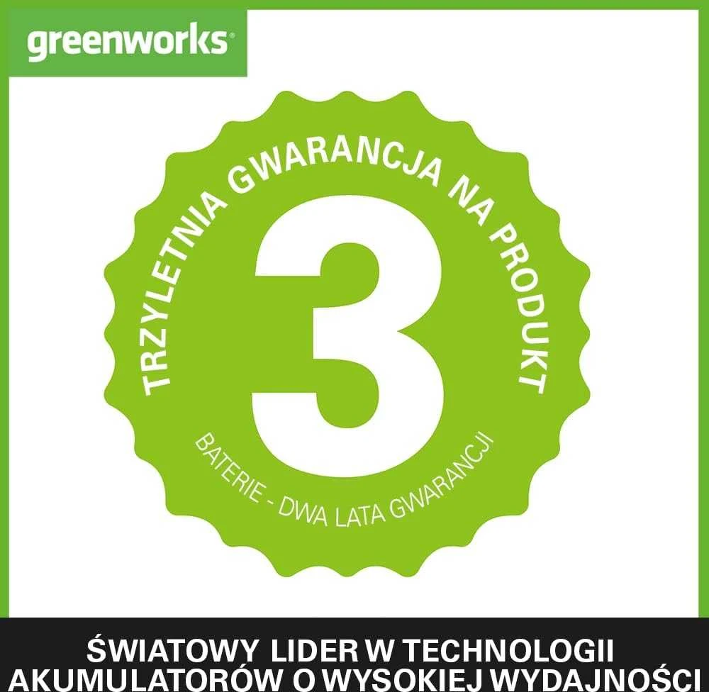 Greenworks akumuliatorinė vejapjovė 24V 2Ah, 33 cm pjovimo plotis, 30 l talpa, bešepetėlinis variklis, modelis 2516107UA