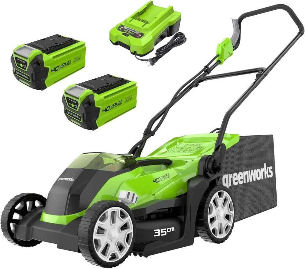 Greenworks Žoliapjovė, su 2x40 V 2 Ah akum., G40LM35, 2501907UC