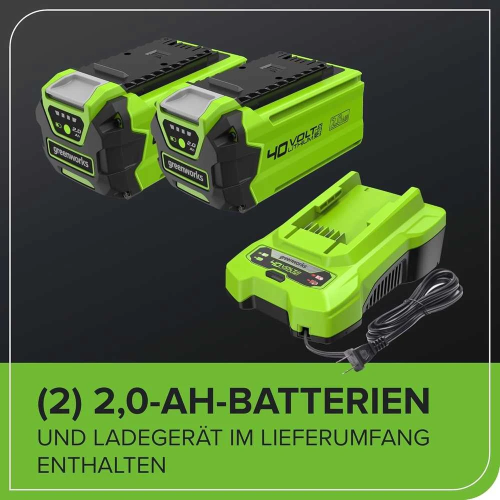 Greenworks Žoliapjovė, su 2x40 V 2 Ah akum., G40LM35, 2501907UC