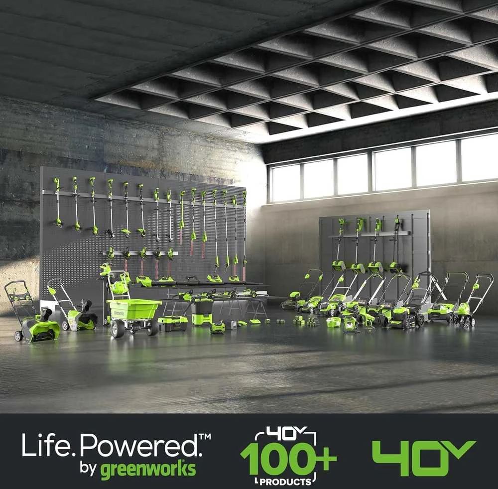 Greenworks Žoliapjovė, su 2x40 V 2 Ah akum., G40LM35, 2501907UC