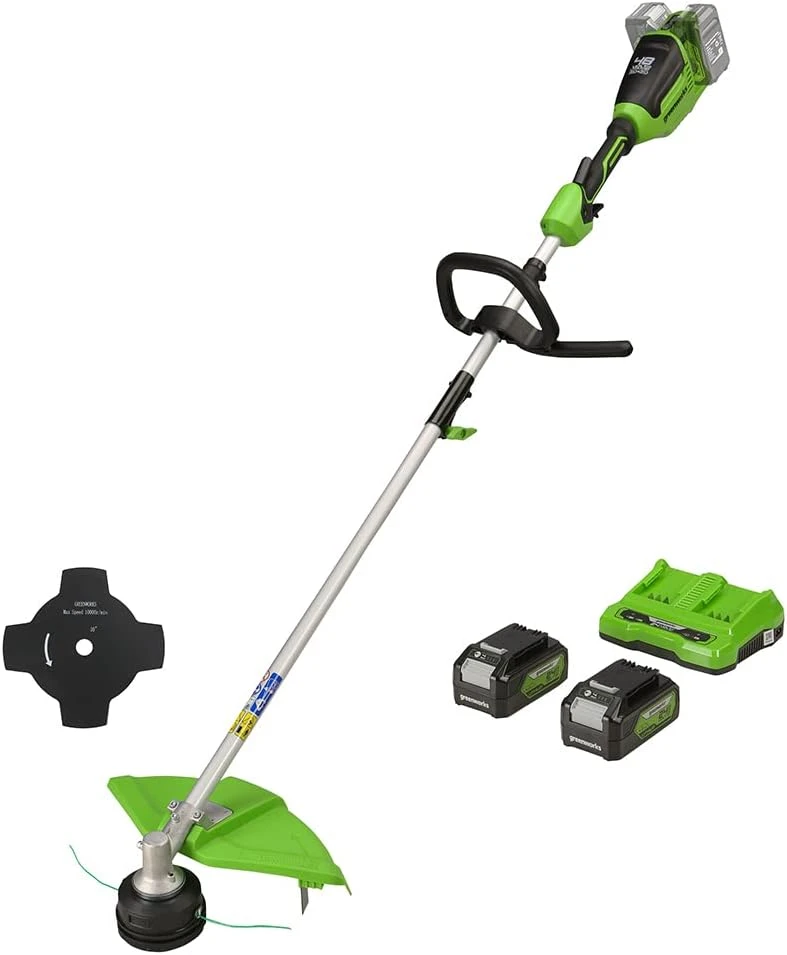 Žoliapjovė - trimeris Greenworks GD24X2TXK4x; 2x24 V; 2x4,0 Ah akum.