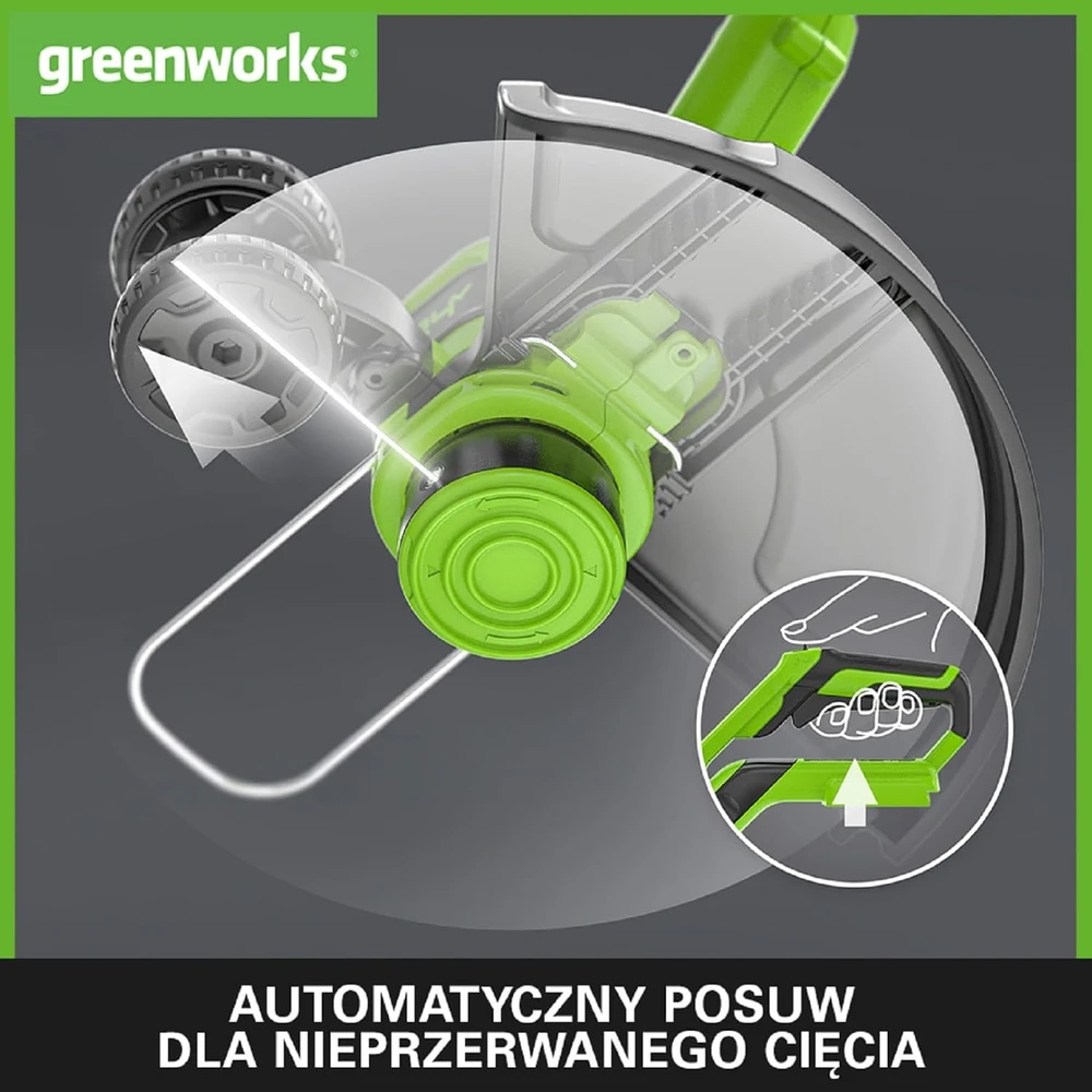 Žoliapjovė - trimeris Greenworks G40LT33; 40 V (be akumuliatoriaus ir pakrovėjo)