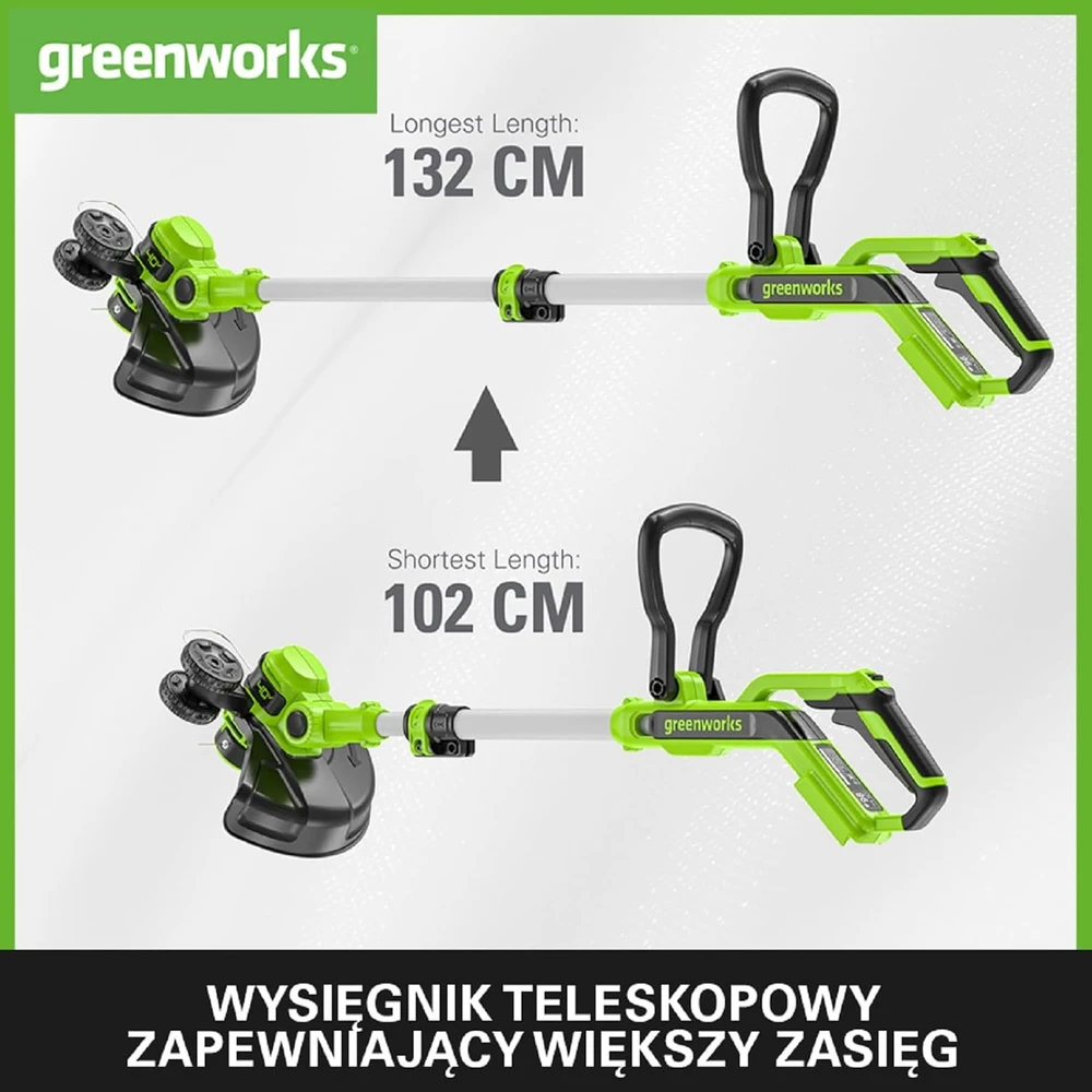 Žoliapjovė - trimeris Greenworks G40LT33; 40 V (be akumuliatoriaus ir pakrovėjo)