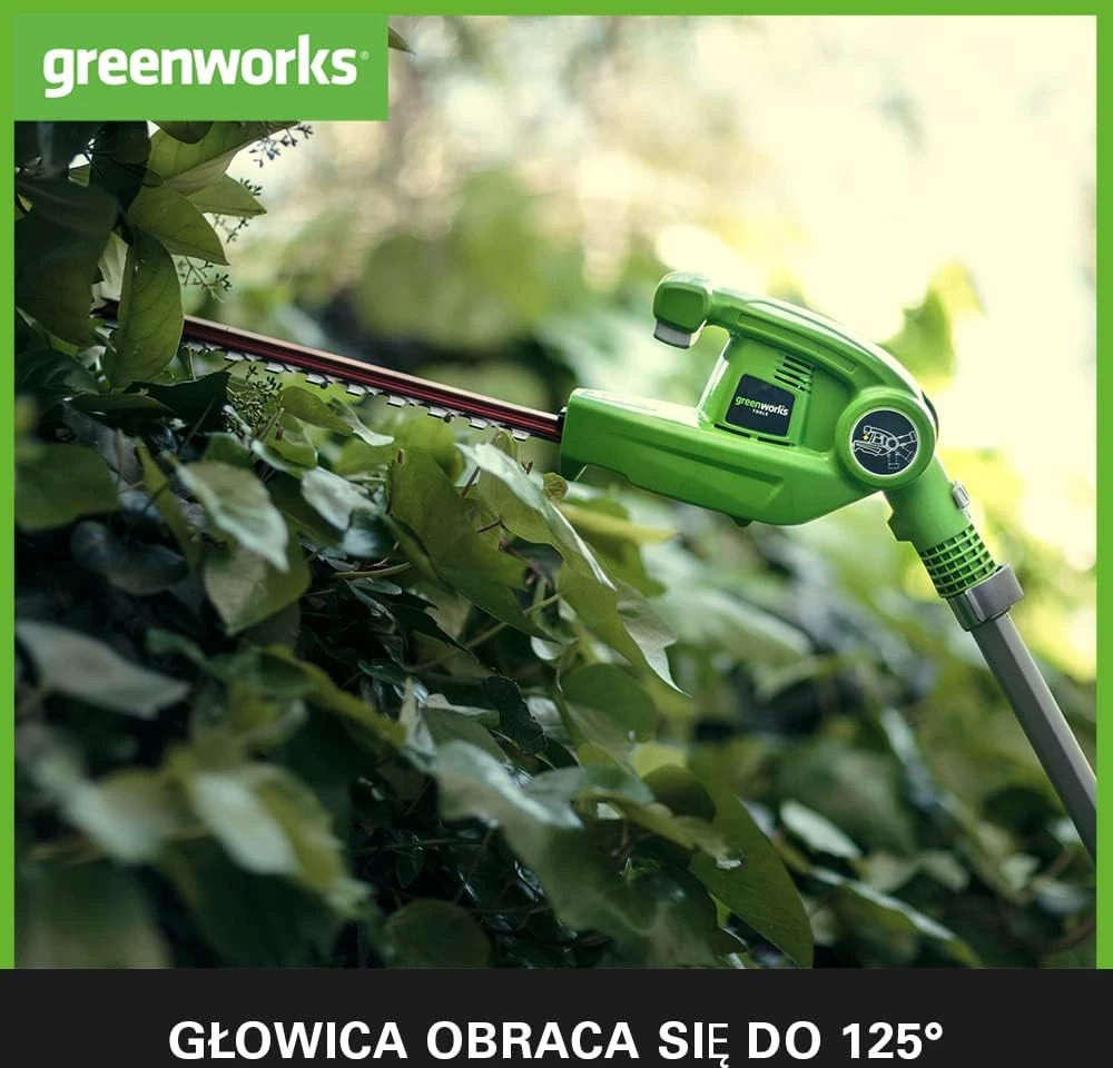 Teleskopinės gyvatvorių žirklės Greenworks G40PHAK2; 40 V; 1x2,0 Ah; 51 cm ilgio; akumuliatorinės