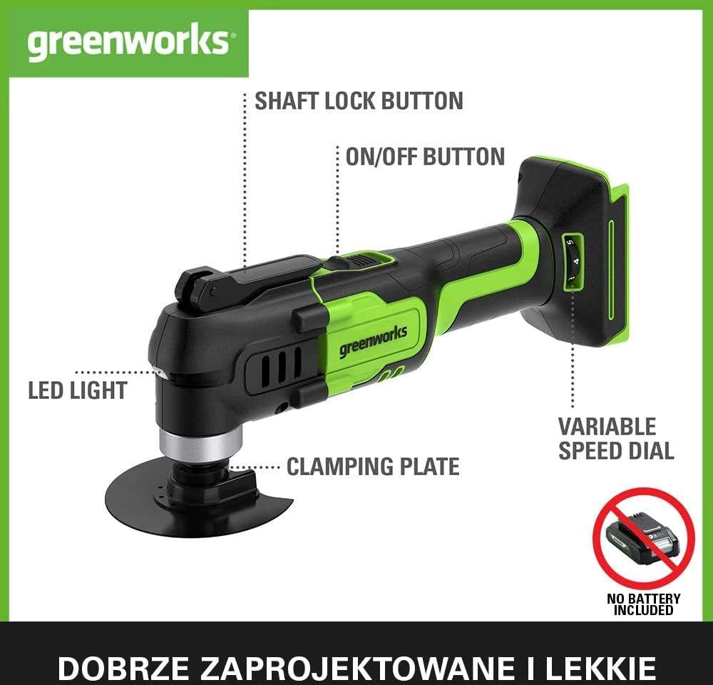 Daugiafunkcinis įrankis Greenworks G24MT; 24 V (be akumuliatoriaus ir pakrovėjo)
