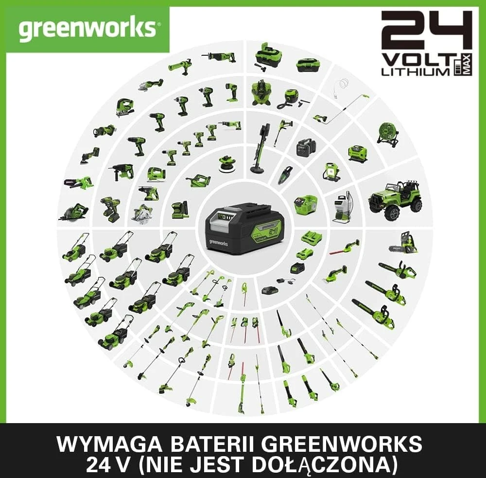 Greenworks 24V gd24ag Kampinis šlifuoklis (tik įrankis)