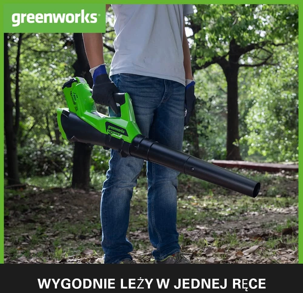 Greenworks akumuliatorinis lapų pūstuvas 40 V, 177 km/h, 11.05 m³/min, G40ABK2