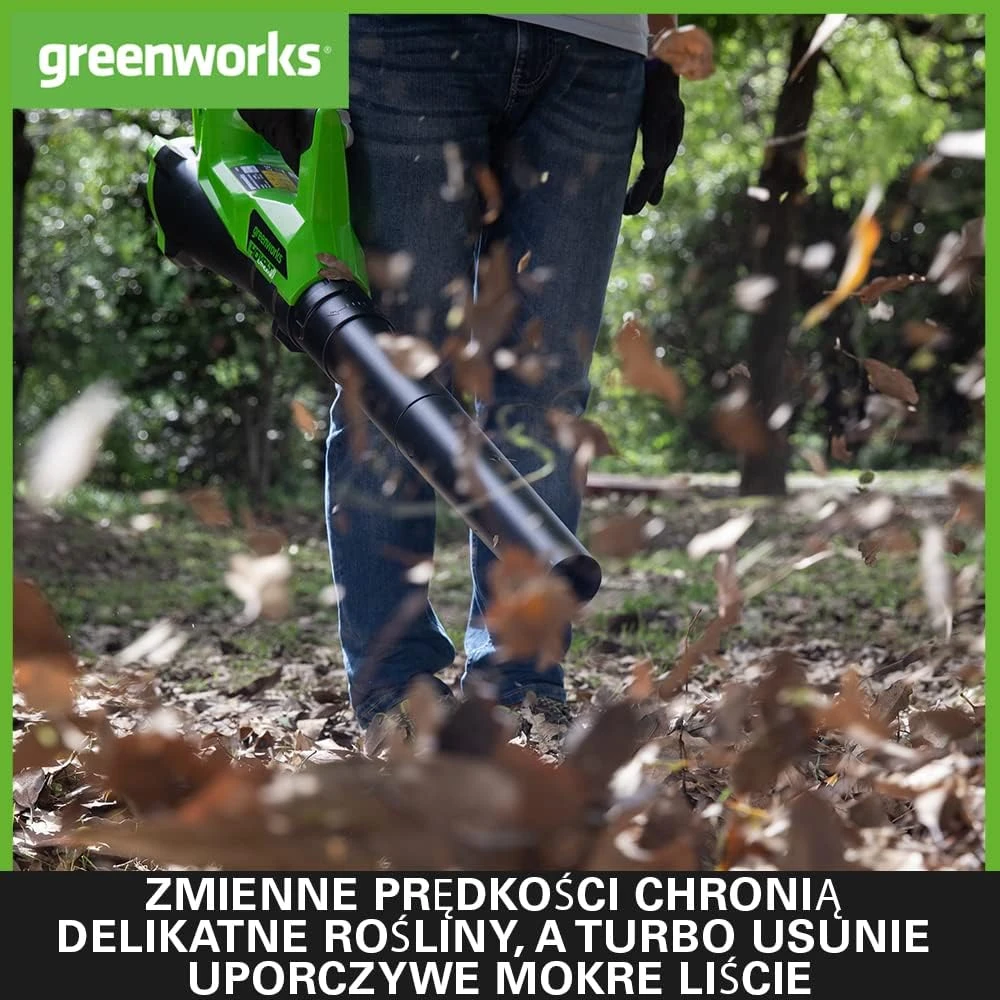 Greenworks akumuliatorinis lapų pūstuvas 40 V, 177 km/h, 11.05 m³/min, G40ABK2