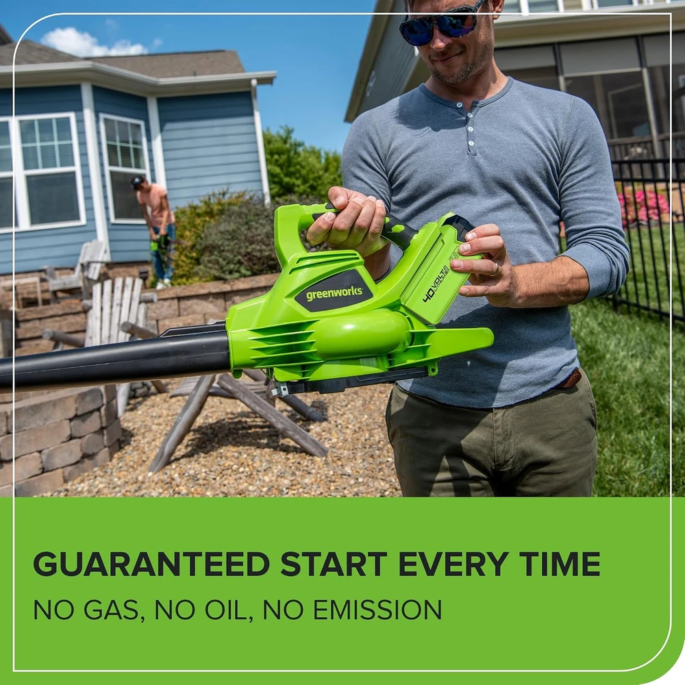 Greenworks GD40BV Lapų pūstuvas / siurblys 40V, be akumuliatoriaus ir kroviklio