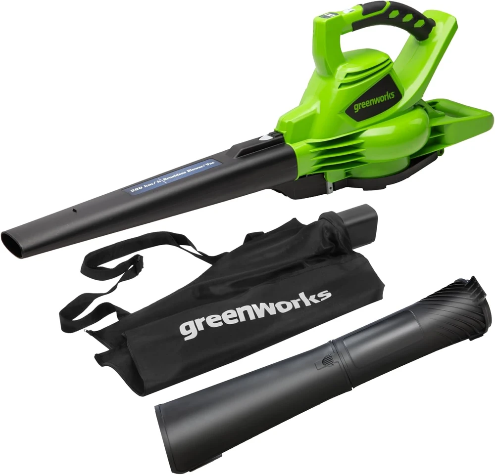 Greenworks GD40BV Lapų pūstuvas / siurblys 40V, be akumuliatoriaus ir kroviklio