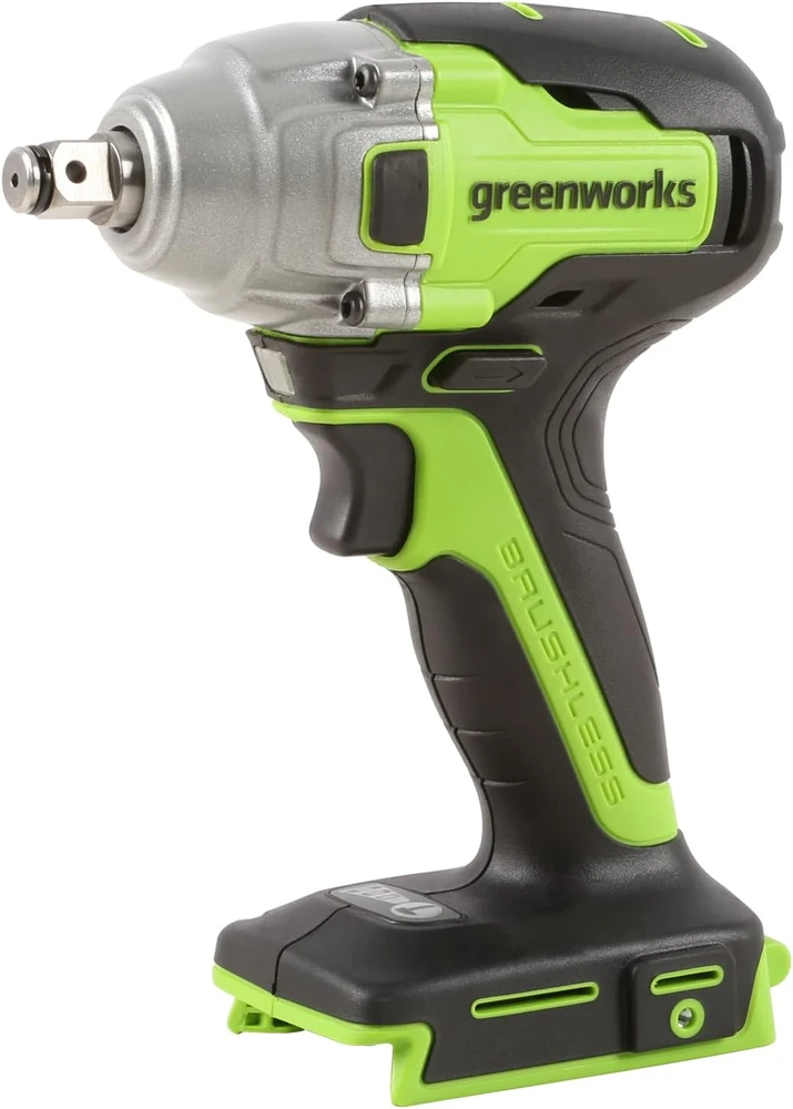 Smūginis veržliasukis Greenworks GD24IW400; 24 V (be akumuliatoriaus ir pakrovėjo)