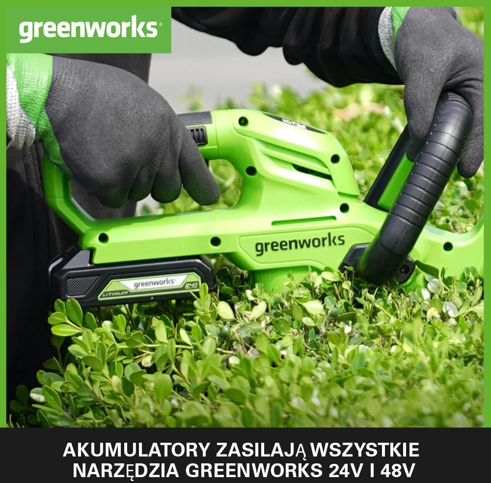 Greenworks akumuliatorių ir dviejų lizdų įkroviklio rinkinys 24 V 2 Ah GSK24B2X