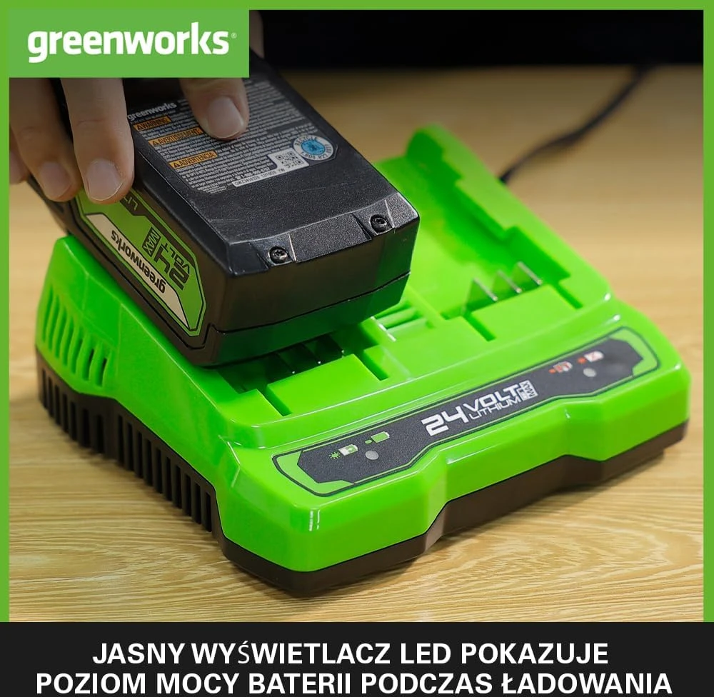 Priedų rinkinys Greenworks GSK24B4X; 24 V; 2x4,0 Ah + pakrovėjas