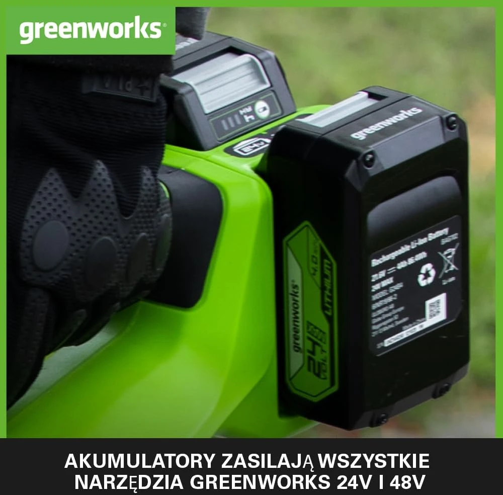 Priedų rinkinys Greenworks GSK24B4X; 24 V; 2x4,0 Ah + pakrovėjas