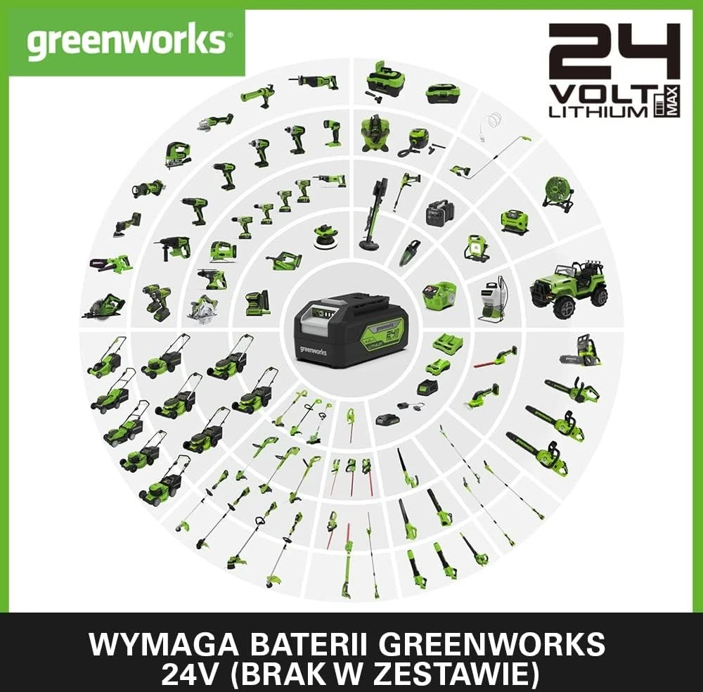 Akumuliatorinis lapų pūstuvas Greenworks G24AB; 24 V (be akumuliatoriaus ir pakrovėjo)