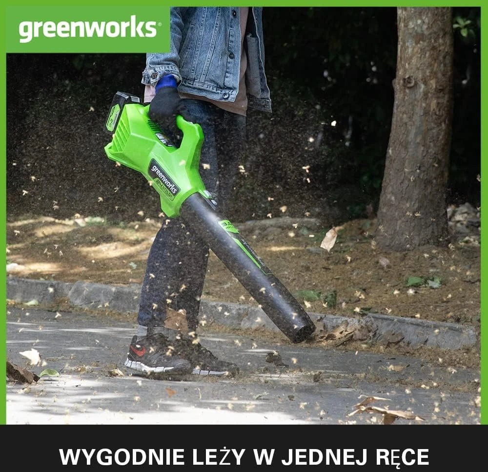 Akumuliatorinis lapų pūstuvas Greenworks G24AB; 24 V (be akumuliatoriaus ir pakrovėjo)