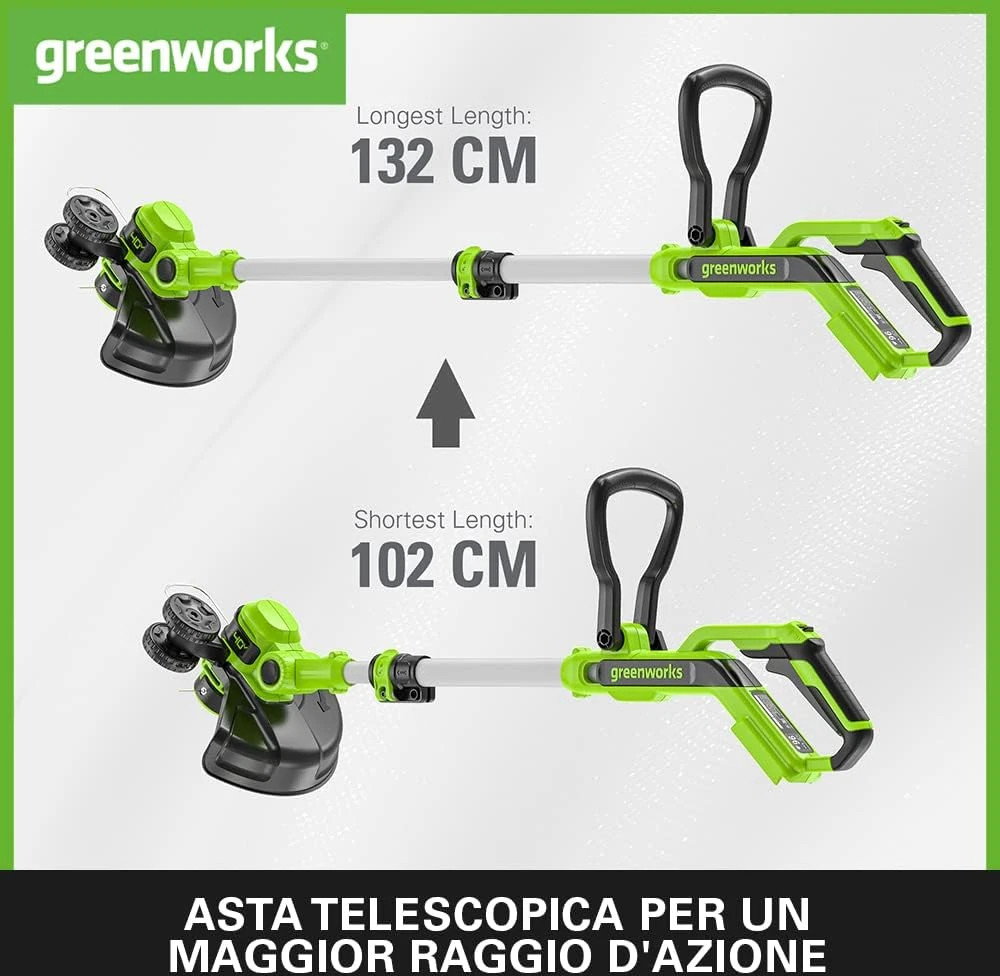 Žoliapjovė - trimeris Greenworks G40LT33K2; 40 V; 1x2,0 Ah akum.