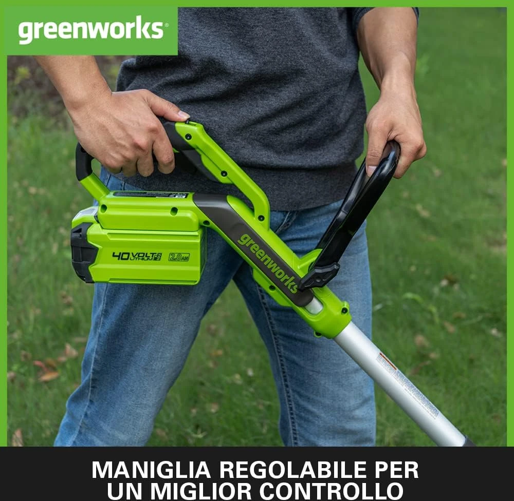 Žoliapjovė - trimeris Greenworks G40LT33K2; 40 V; 1x2,0 Ah akum.