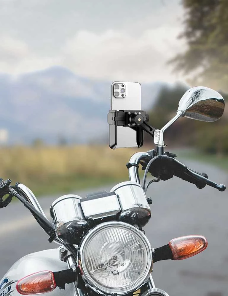 Grefay Motociklo telefono laikiklis, 360 laipsnių pasukamas