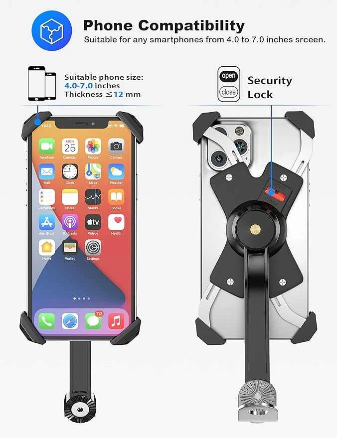 Grefay Universalus motociklo telefono laikiklis