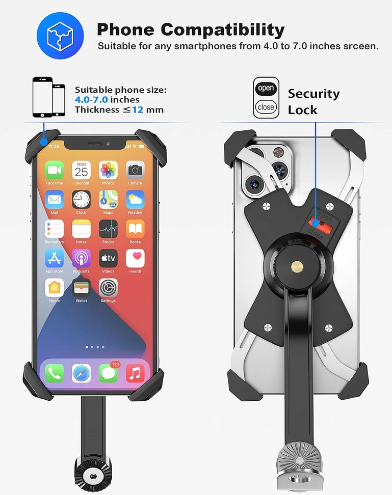 Grefay Universalus motociklo telefono laikiklis