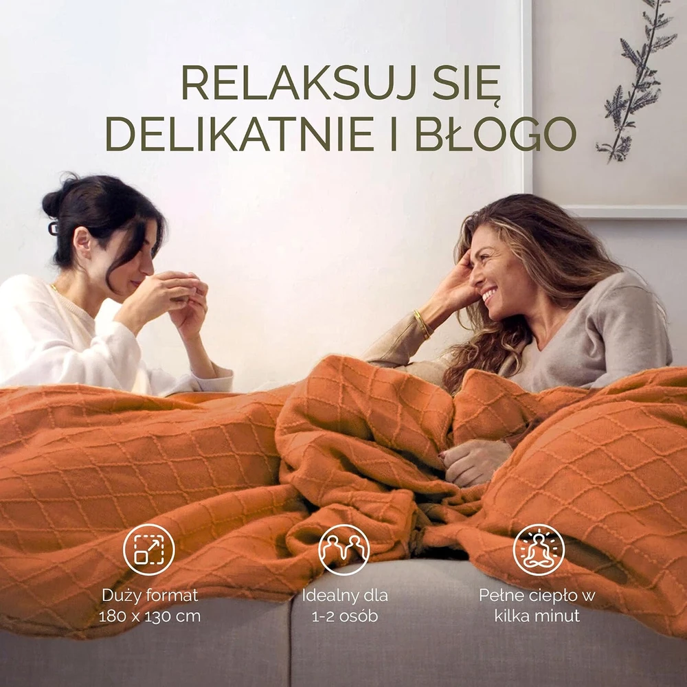 Groenland elektrinis šildomas pledas 180 x 130 cm, 160 W, 9 šilumos lygiai, BOH-RE-EU