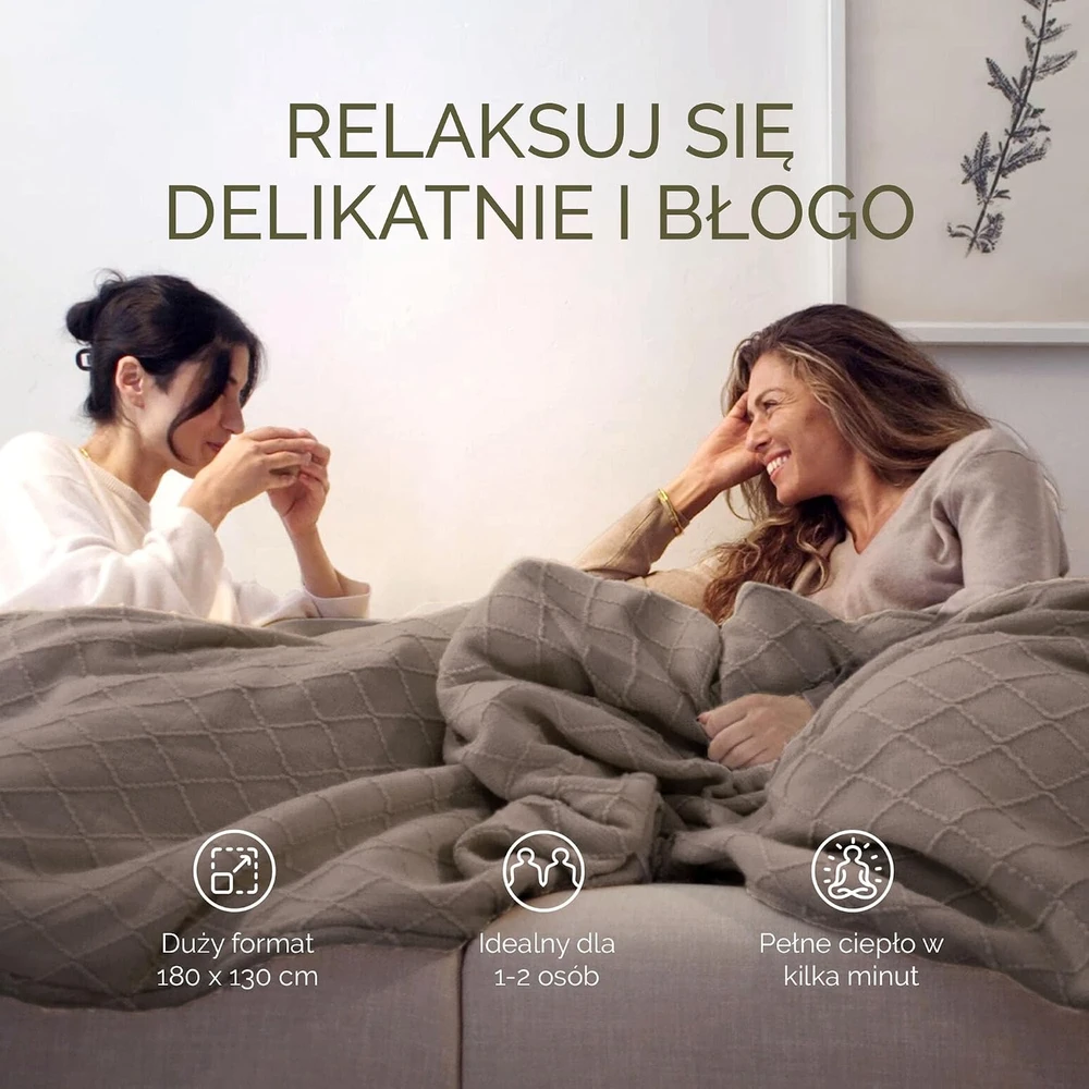 Groenland elektrinis šildomas pledas 180 x 130 cm, 160 W, 9 šilumos lygiai BOH-WC-EU