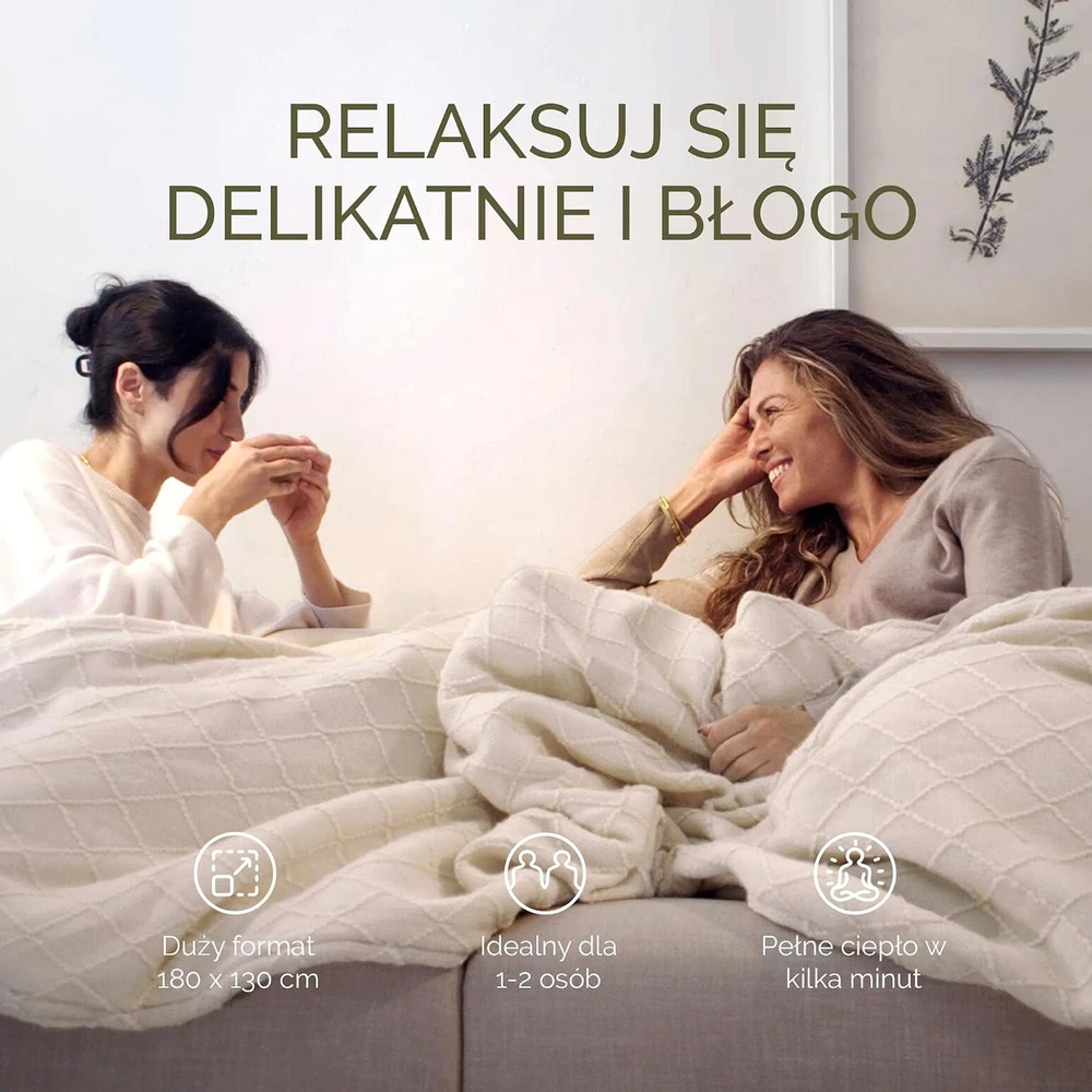 Groenland elektrinis šildomas pledas BOHEM 180 × 130 cm, 160 W, 9 šilumos lygiai