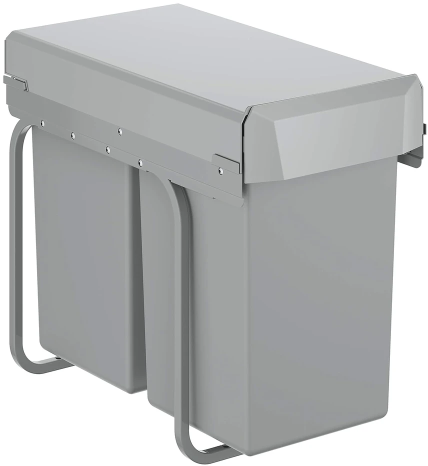 Grohe atliekų rūšiavimo sistema, 2 x 15 l talpa, pilka, polikarbonatas