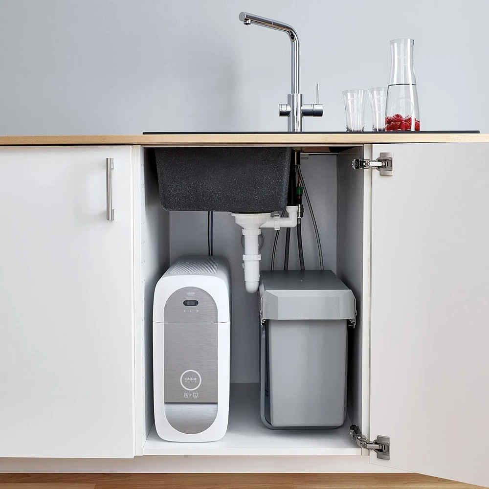 Grohe atliekų rūšiavimo sistema, 2 x 15 l talpa, pilka, polikarbonatas