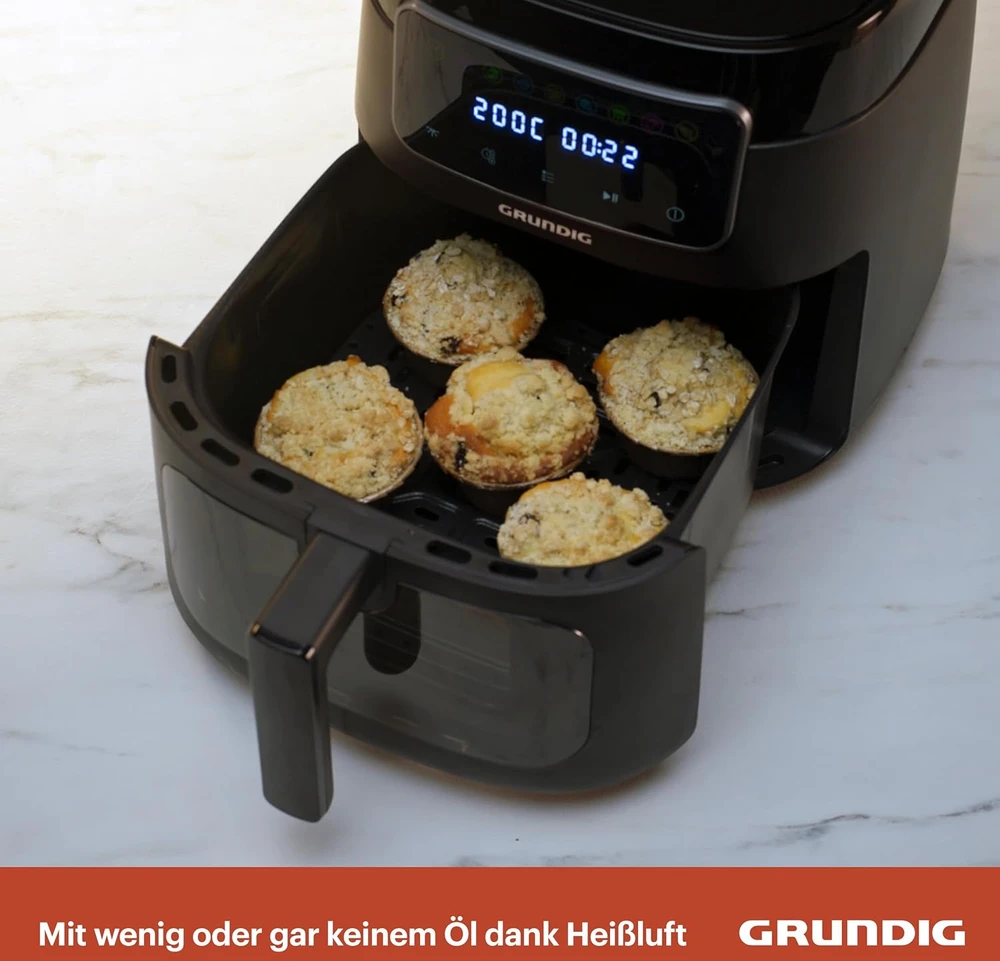 GRUNDIG karšto oro gruzdintuvė 7,6 l, 1750 W su jutikliniu valdymu FRY 7320