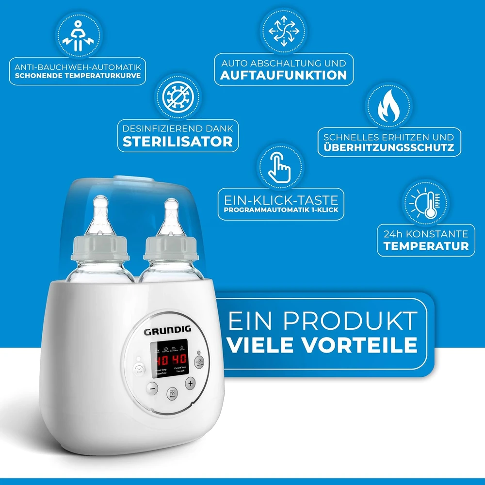 Grundig kūdikių buteliukų ir maisto šildytuvas su sterilizatoriumi 3 viename DYL-ghm-20210129-109