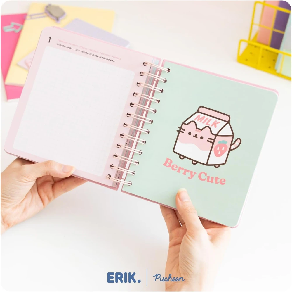 Grupo Erik Pusheen akademinis dienos planuoklis 2026–2027, 14 x 16 cm, AEEDPM2603