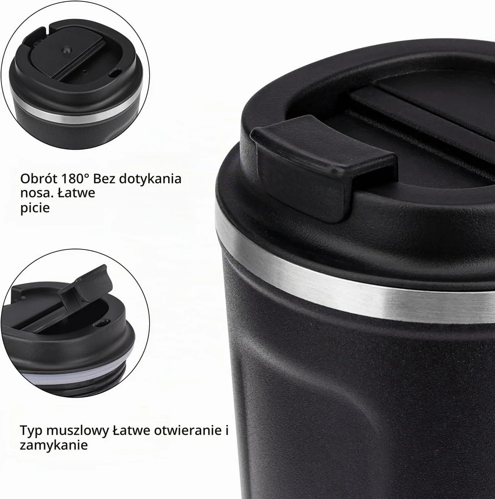 Gteller nerūdijančiojo plieno kelioninis termopuodelis 385 ml mėlynas