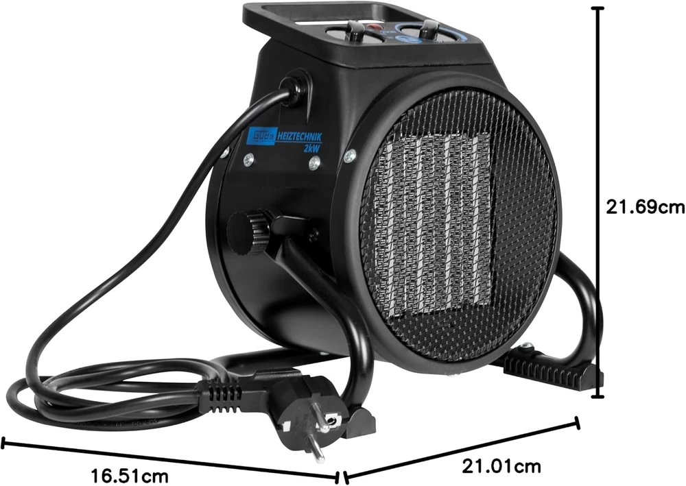 Güde elektrinis keraminis šildytuvas GEH 2000 P, 2 kW, 230 V, 85122