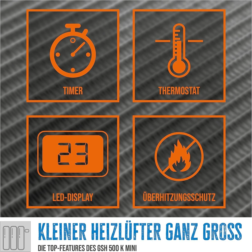 Güde kištukinis termoventiliatorius, 500 W, 85171