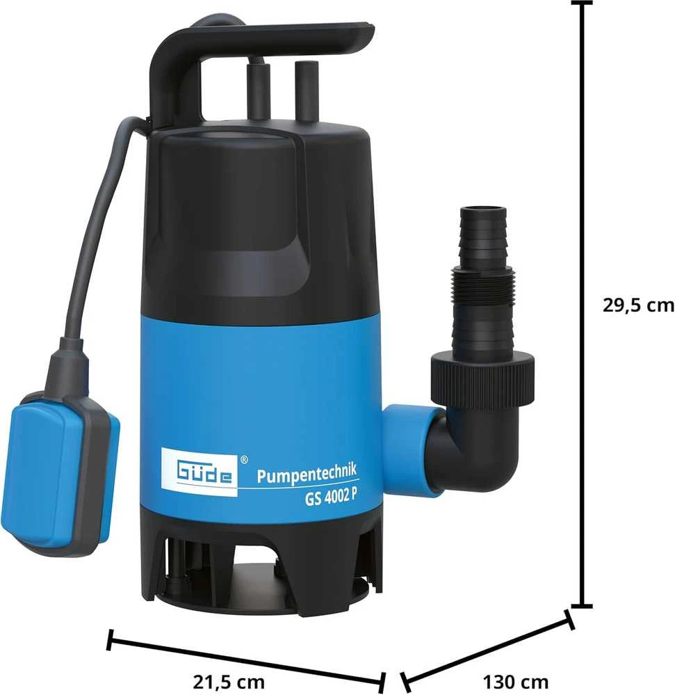 Güde panardinama vandens pompa 400 W, 7500 l/val., 10 m kabelis, GS 4002 P