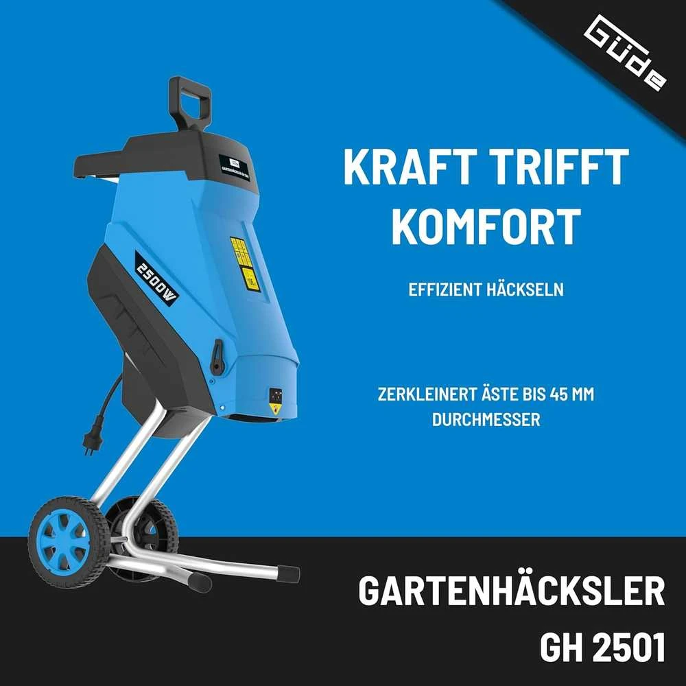 Güde sodo smulkintuvas 2500 W su peiliais, 45 mm šakų storis, 45 l talpa, 94372