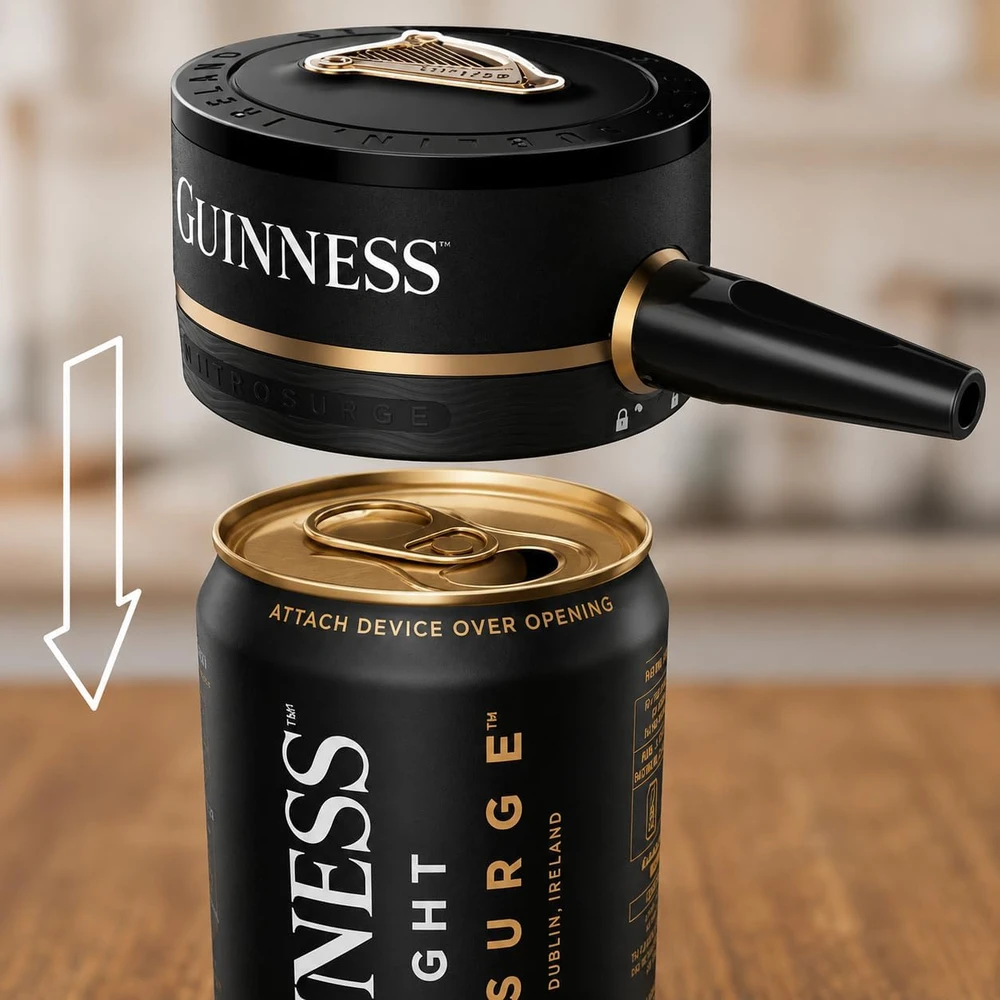 Guinness Nitrosurge alaus pilstymo įrenginys, elektrinis, suderinamas su Nitrosurge skardinėmis